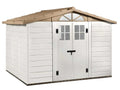 Cobertizo de jardín - Garofalo Tuscany Evo 280 - Con ventanas y puerta de doble hoja - 282,5 x 242,5 x 225 cm