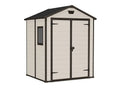 Caseta de jardín - Keter Manor beige - Con ventana lateral - 185x152x226 cm