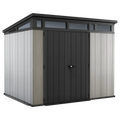 Caseta de jardín - Keter Artisan gris - Con puerta de doble hoja - 277x218x226 cm