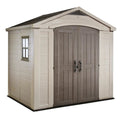 Caseta de jardín - Keter Factor beige - Con ventana lateral - 256.5x182x243 cm