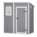 Cobertizo de jardín - Keter Manor Pent gris - Con ventana frontal - 183.5x111x200.5 cm
